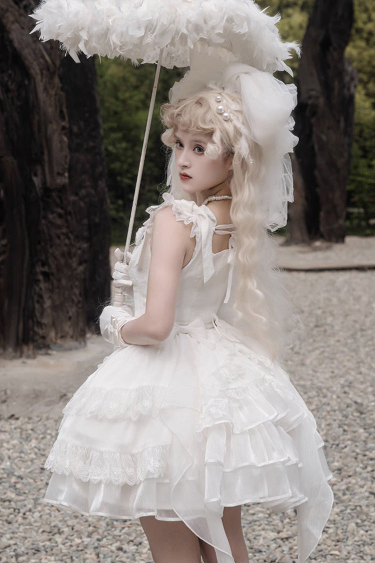 White Rose Multi-layer Gothic Lolita Jsk Dress - Product - 9