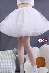 White Violent Boneless Four-Layered Sweet Lolita Petticoat - White - 5