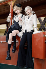 Black [Gold Hunter] Long Sleeves Pirate Style Gothic Long Pants - Product - 6