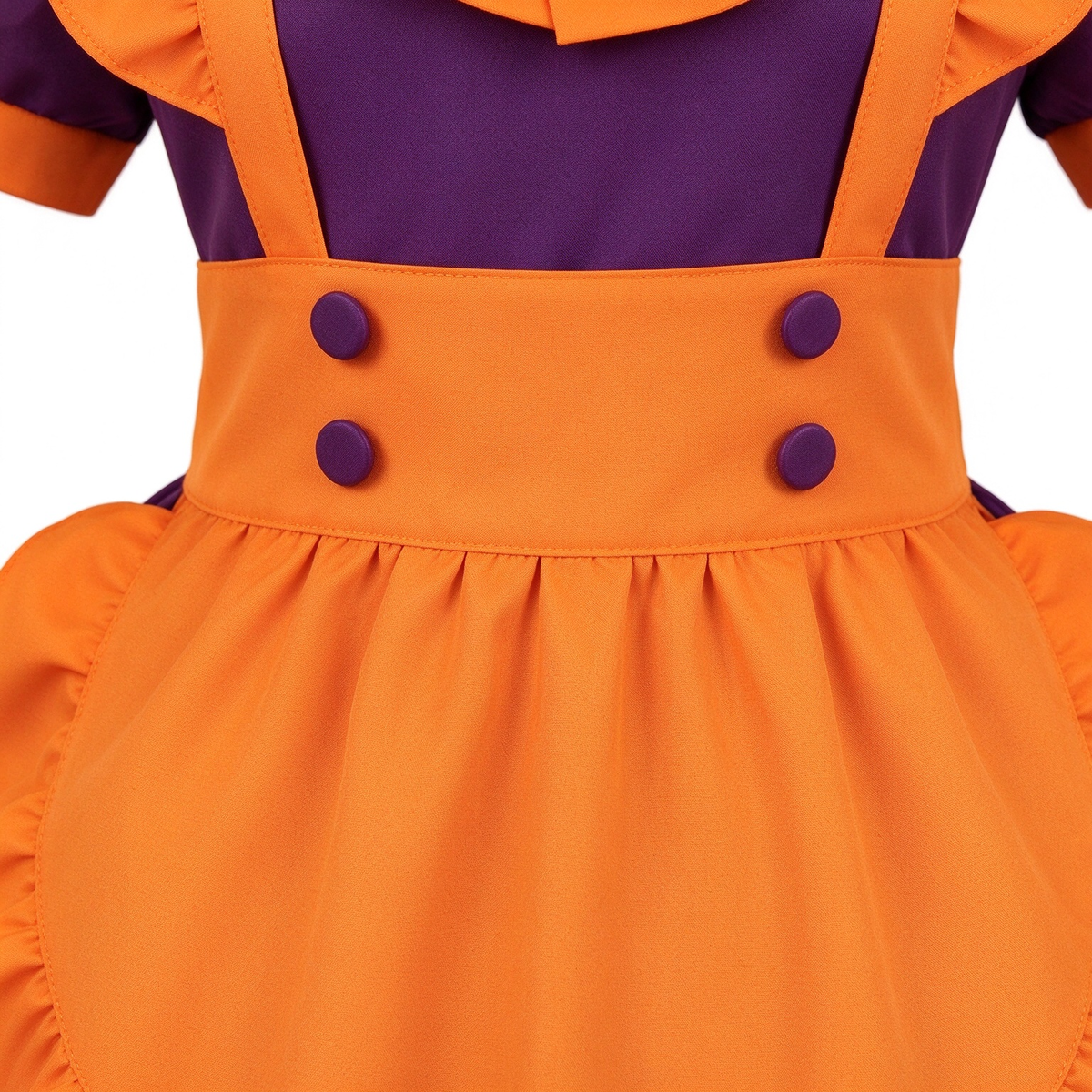 Purple Orange Lace Tiered Lolita Jumper Dress with Ghost - view 4