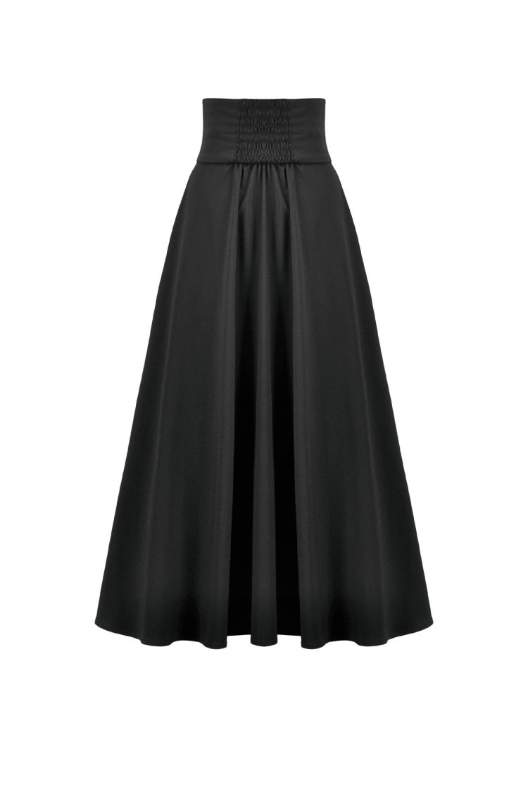 Black High Waisted Floral Printed Lace Mesh Women's Gothic Elegant Long Skirt - Product - 14