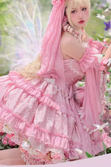 Gem Princess Fish Bone Detached Hime Sleeves Sweet Lolita Princess Dress Set 2 Colors - Product - 7