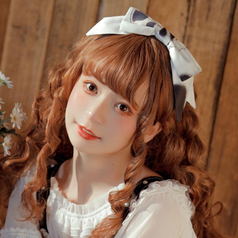 4 Colors Bowknot Lace Lolita KC Headdress - white - 3