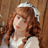 4 Colors Bowknot Lace Lolita KC Headdress - white - 3