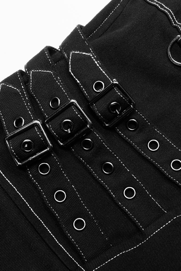 Multi Pockets Buckles Detachable Men's Steampunk Pants 2 Colors - Product - 5