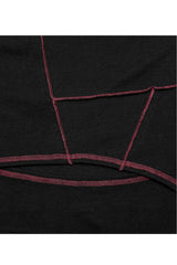 Comfortable Stitching Chain Cutout Turtleneck Ribbon Style Stretch Women's Punk T-Shirt 2 Colors - Product - 11