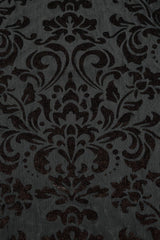 Black Lapel Collar Long Trumpet Sleeves Bronzing Pattern Print Mens Gothic Gorgeous Blouse - Product - 8