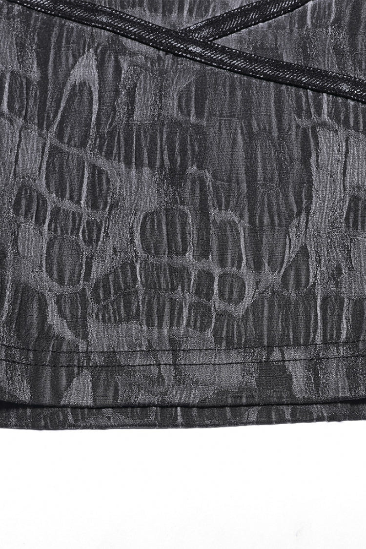 Black Stripes Print Baggy Men's Punk Pants - Product - 9