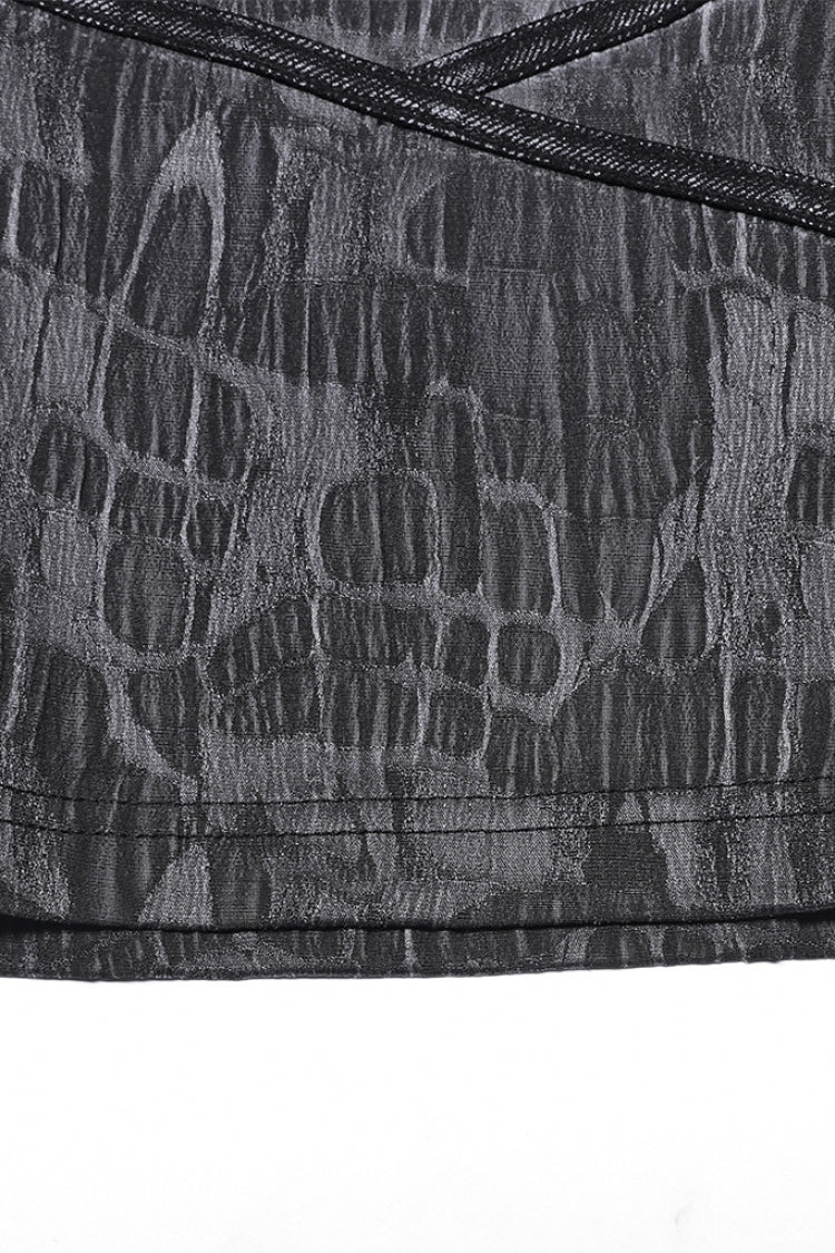 Black Stripes Print Baggy Men's Punk Pants - Product - 9