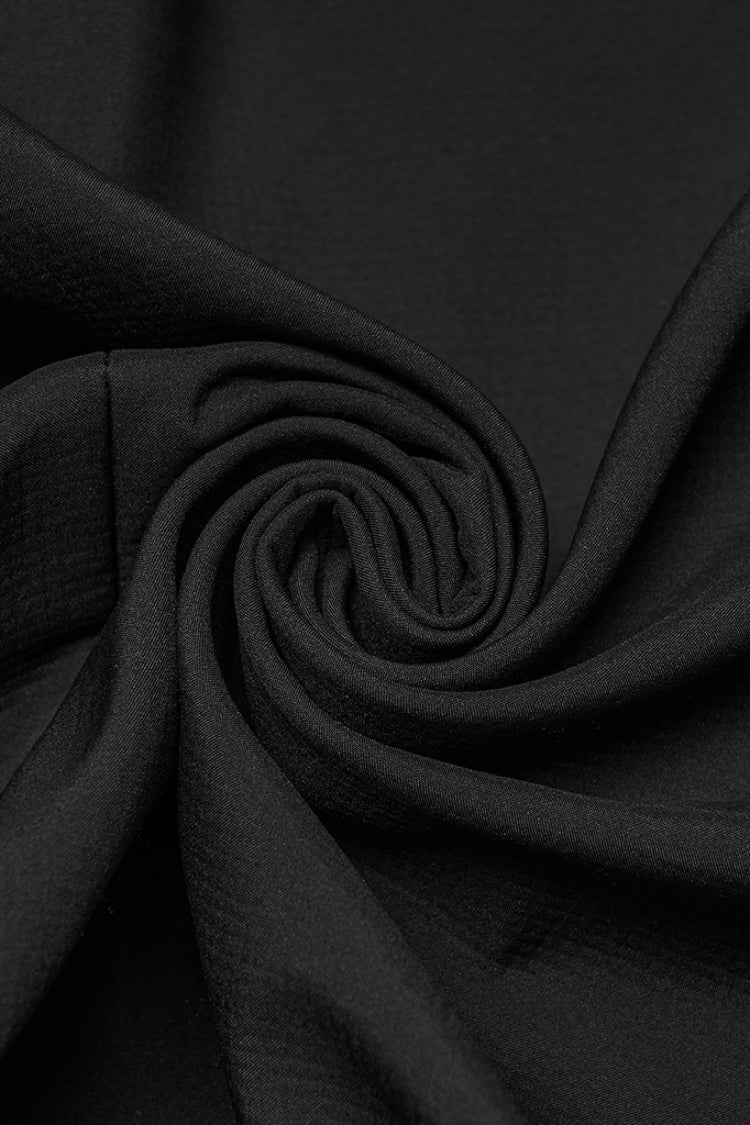 Black Lapel Collar Long Sleeves Hooded Zippered Eyelet Men's Gothic Coat - Product - 7
