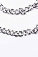 Silver Women's Punk Studded Metal Chain Belt - Product - 9