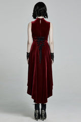 Sleeveless Stitching Lace-Up Mesh Women's Gothic Dress 2 Colors - Product - 10