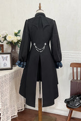 Black [Deep Music] Long Sleeves Gothic Elegant Ouji Lolita Four-piece Set - Product - 7