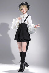 White Long Sleeves Vintage Elegant Prince Ouji Fashion Lolita Blouse - Product - 5