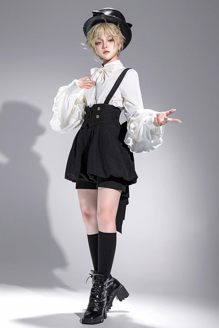 White Long Sleeves Vintage Elegant Prince Ouji Fashion Lolita Blouse - Product - 5