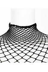 One Piece Long Sleeve Super Stretch Soft Rhombus Mesh Minimalist Women's Punk T-Shirt 2 Colors - Product - 11