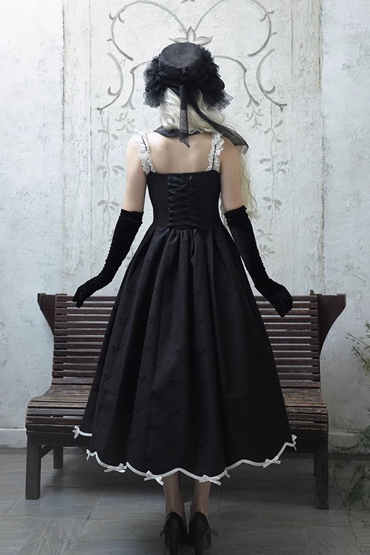 Black [Swan] Short Sleeves Sweet Elegant Princess Lolita Dress Long Version - Product - 4