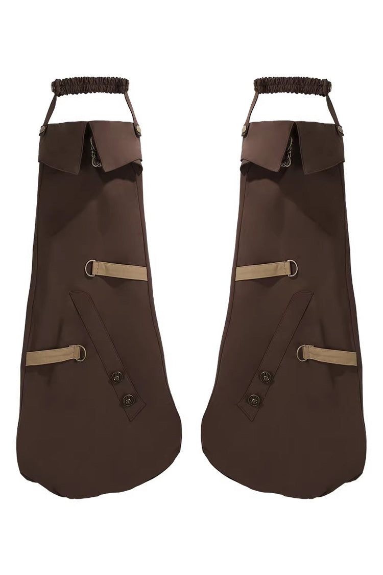 Brown [Fox Trail Chronicles] Sleeveless Hooded Punk Prince Ouji Lolita Set - Pant-Legs(Only) - 12