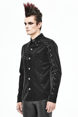 Black Rock Drawstring Mens Punk Blouse - Product - 3