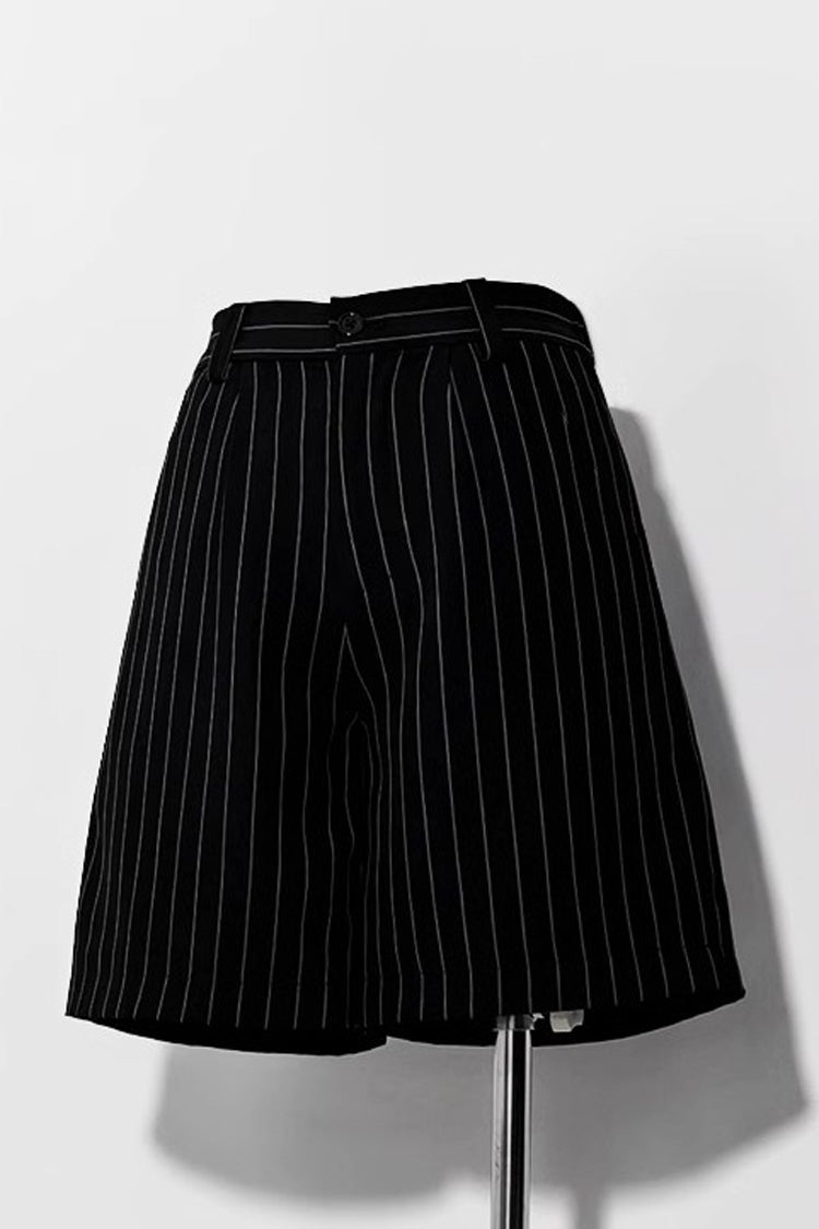Black Rabbit Theater Jacquard Version Ouji Lolita Shorts - Black - 1