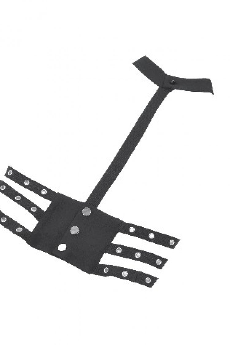 Black Women's Punk Halter Eyelet Chest Harness - Product - 15