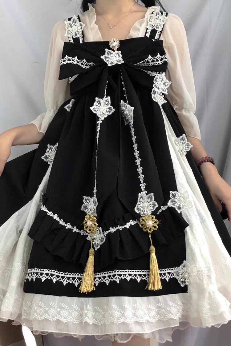 Chinese Style Rainbow Fairy Elegant Sweet Lolita JSK Dress 3 Colors - Black - 2