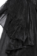 Black Ruffle Lace Women's Gothic Corset Skirt - Product - 6