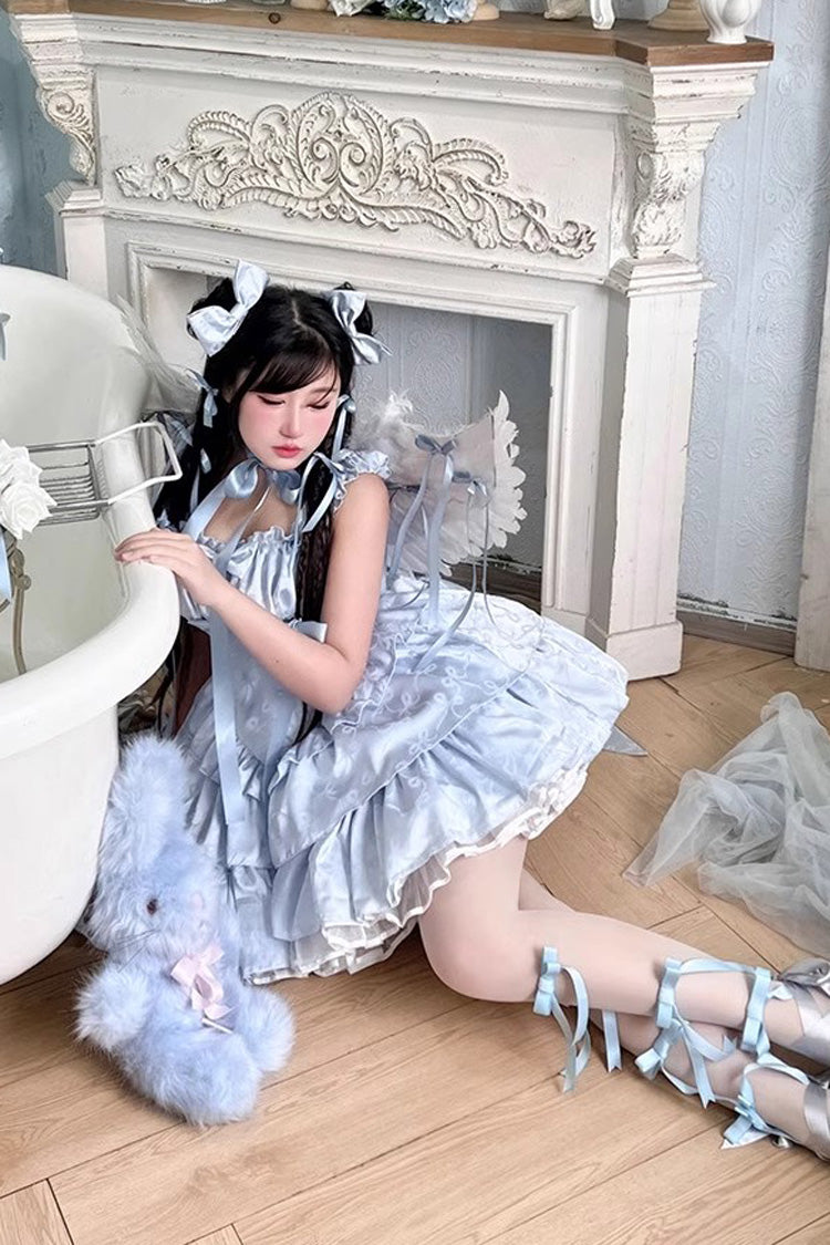 Angel Ribbon Multi-layer Ruffle Lace Sweet Lolita Dress 3 Colors - Product - 11