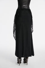 Double-Layered Spliced Mesh Ripped Eyelet Women's Punk Fishtail Skirt - Product - 8