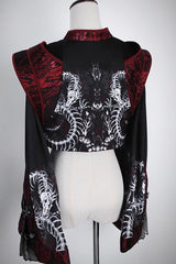 [Bone Dragon] Long Sleeves Print Ouji Fashion Classic Lolita Coat 2 Colors - Product - 5