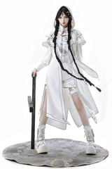 White Bionic Dimension Futuristic Mechanical Style Print Ouji Fashion Lolita Shorts - Product - 9