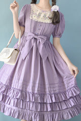 Girly Nelly Embroidery Multi-Layer Ruffle Sweet Lolita Dress 4 Colors - Product - 10