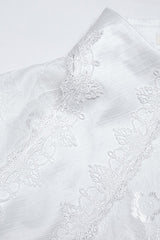 White Long Puff Sleeves Lace Men's Gothic Blouse - Product - 7