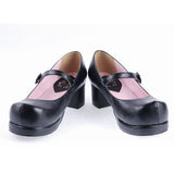 Black Simplicity Strap Platform Classic Lolita Shoes - Product - 5