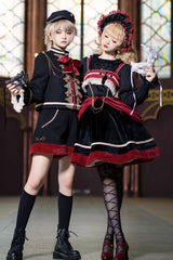 Red/Black Dark Baroque Classic Ouji Lolita Shorts - Product - 2