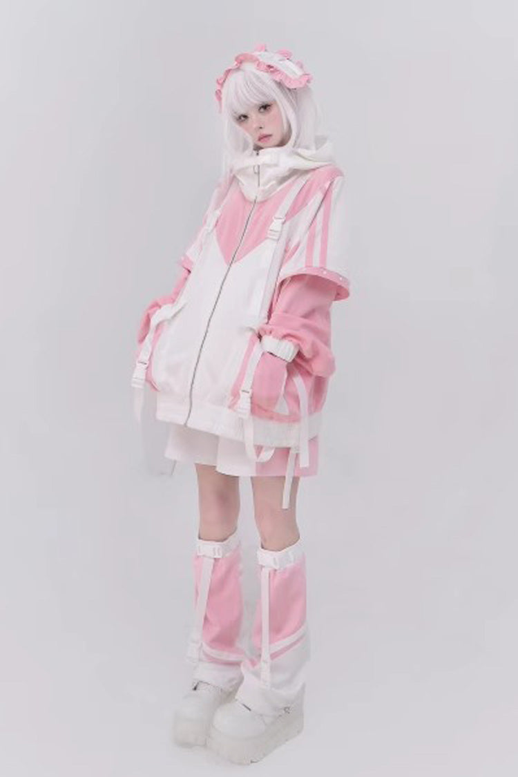 [Wing Light Machinery] Long Sleeves Print Jirai Kei Cool Coat 4 Colors - Product - 9