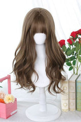 Peach Linen Japanese JK Style Wavy Curly Sweet Lolita Wig - Product - 2
