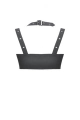 Black Halterneck Buckled Women's Punk Utility Vest - Product - 14