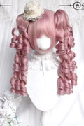 Pink Multi-Layered Roman Curl Sweet Lolita Wig front view