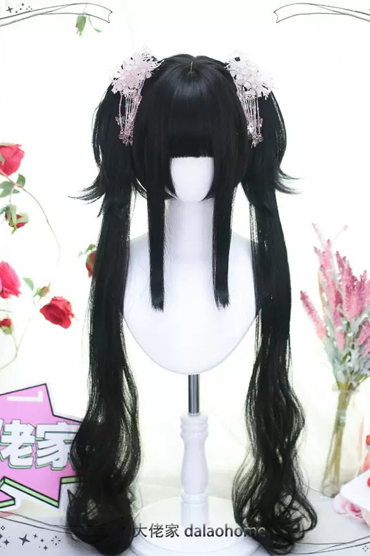 Black Detachable Ponytail Sweet Lolita Wigs - Product - 3