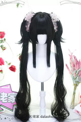 Black Detachable Ponytail Sweet Lolita Wigs - Product - 3
