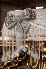 Champagne Heavily Embellished Rhinestone Bow Evening Sweet Lolita Clutch - Product - 3