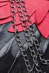 Artificial Leather Stitching Women's Steampunk Feather Wing Harness 2 Colors - Product - 16