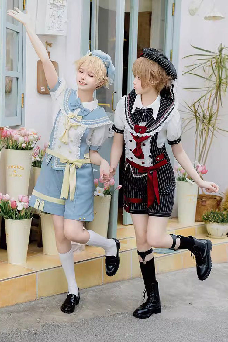 Chartres Meow Team Bowknot Ouji Fashion Cool Lolita Shorts Set 3 Colors - Product - 5
