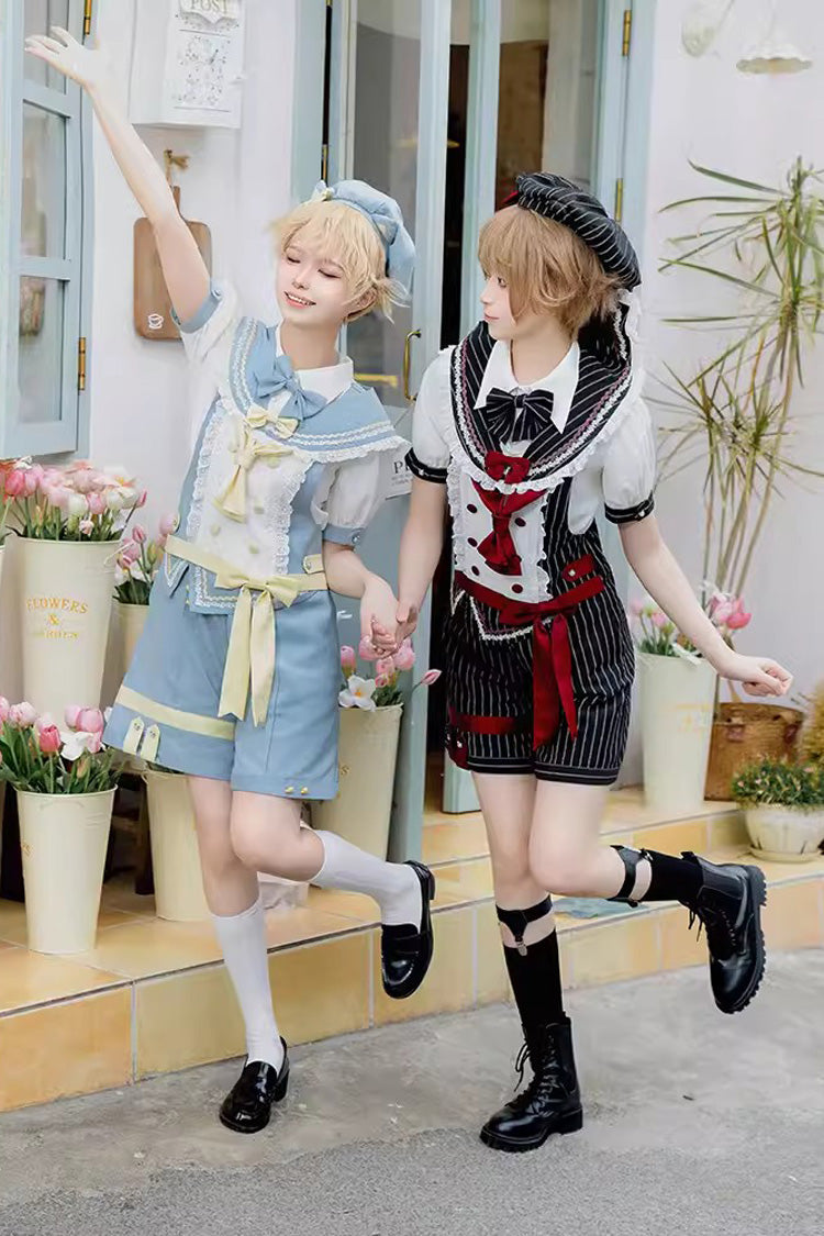 Chartres Meow Team Bowknot Ouji Fashion Cool Lolita Shorts Set 3 Colors - Product - 5