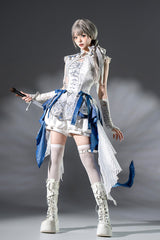 White [Dragon Bones] Chinese Style Prince Handsome Ouji Lolita Shorts - White - 1
