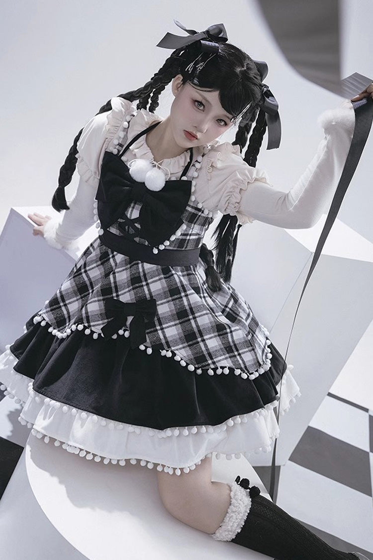 Confession Function Multi-layer Ruffle Bowknot Color Matching Autumn Winter Sweet Lolita Jsk Dress - Product - 17