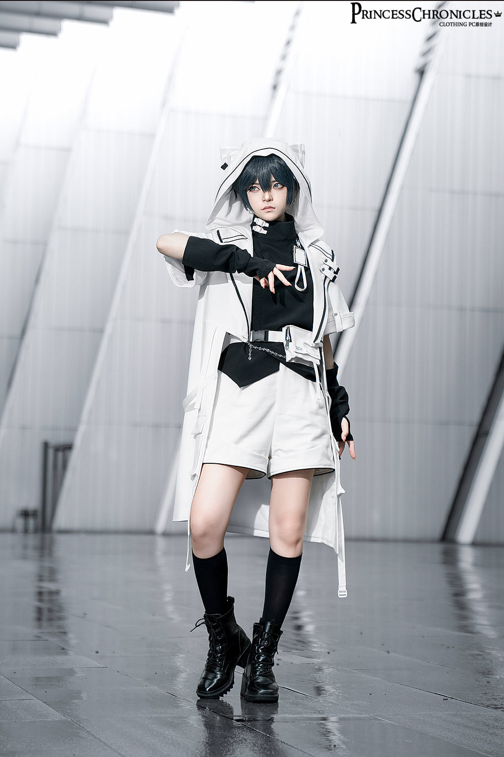 White Functional Style Ouji Fashion Prince Handsome Lolita Shorts - Product - 6