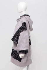 Color Blocking Long Sleeves Print Hooded Tie-dyed Zipper Jirai Kei Japanese Coat - Product - 6