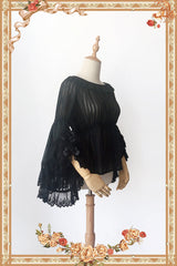Fairytale Ball Party Big Hime Sleeves Chiffon Sweet Lolita Blouse 3 Colors - Product - 7